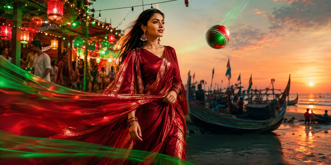 কক্সবাজারে ঈদ উৎসবে একজন বেটার মোবাইলে টস প্রেডিকশন ও হাই রোলার বেটিং করছেন